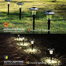UMICKOO Solar Lights Outdoor, Auto Changing Solar Pathway Colorful Bright Glass