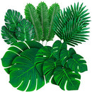 Palm Leaves Artificial -84Pcs 6 Kinds Large Small Green Fake Palm Leaf