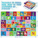 PartyKindom Kids Play Rug Mat Playmat with Non-Slip Design Playtime Collection