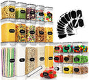 25 Pack Airtight Food Storage Containers Set,  Kitchen Storage Containers - Labels,