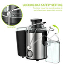 Juicer Machines,Juicer,Maximum Power 1000W,Large 3 Inch Feed Chute for Whole Fruits and Vegetables,Faster Juicers Dual Speed,Juice Residue Separation,Easy to Use/Clean,Anti-Drip