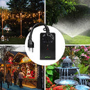 Outdoor 24-Hour Timer With Photocell Light Sensor, Water Resistant Photoelectric Countdown Timer(2, 4, 6 or 8 Hours Mode), Weatherproof, Two (2) Grounded Outlets for Home and Garden, Black