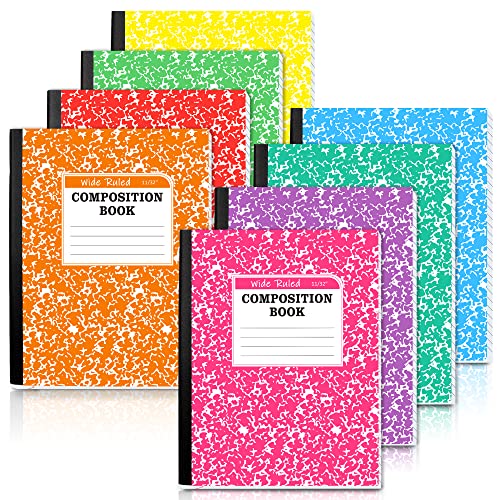 Composition Notebook, 8 Pack 8 Pastel Colors Wide Ruled Composition Books Bulk
