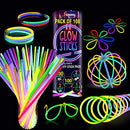 Premium Glow Sticks 100 Bulk Party Supplies Glow in The Dark 12 Hours Glow Party Pack 8 inch with Unique Connectors Neon Glow Bracelets Necklaces for Kids Camping Accessories 205 Pcs