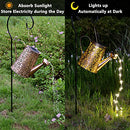 Solar Lights Outdoor Garden Decor, Large Hanging Lantern Waterproof Watering Can Landscape Lights