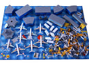 Cp-Tree International Airport Assembled Toy 8 Planes 8 Vehicles 200 Pieces Aircraft Model Playset Simulated Scene