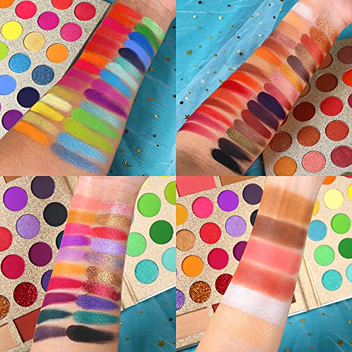 Professional 86 Colors Eyeshadow Palette with 15pcs Makeup Brushes Set All in One