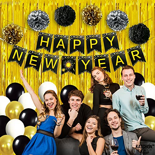 Happy New Year Decorations 2022 Kit - NO DIY, Glitter Happy New Year Banner