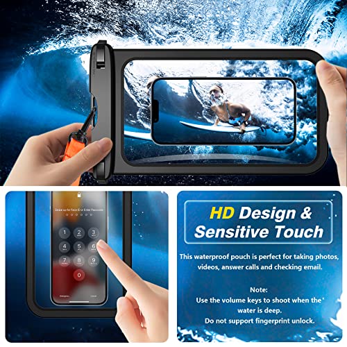 [2 Pcs] [Up to 10"] Large Waterproof Phone Pouch, IPX8 Waterproof Phone Case Bag