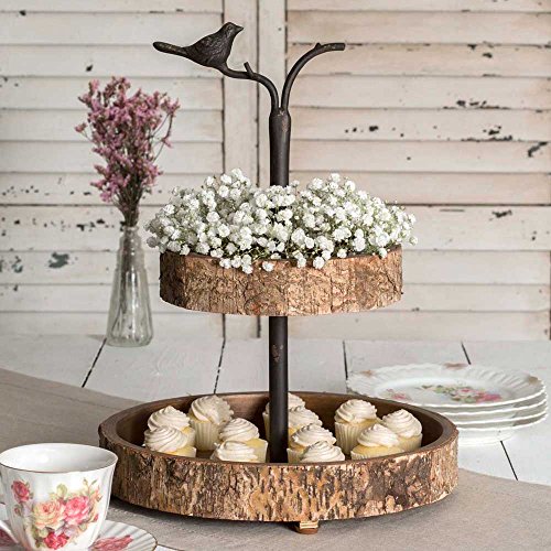 Bird and Birch Two Tiered Tray (Tan & Cream) (1)