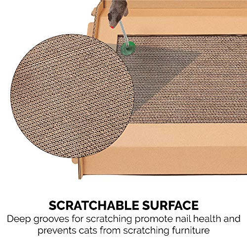 Pet Furniture for Cats and Kittens - Tiger Tough Farmhouse Corrugated Cat Scratcher