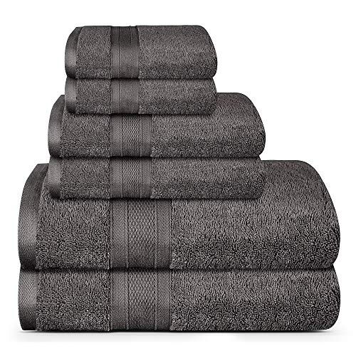 7 Piece Set (2 Bath Towels, 2 Hand Towels, 2 Washcloths, 1 Bathmat) Everyday Luxury 100% Cotton