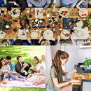 250Pcs Disposable Dinnerware Set, Compostable Sugarcane Cutlery Eco Friendly Tableware