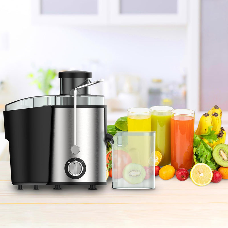 Juicer Machines,Juicer,Maximum Power 1000W,Large 3 Inch Feed Chute for Whole Fruits and Vegetables,Faster Juicers Dual Speed,Juice Residue Separation,Easy to Use/Clean,Anti-Drip
