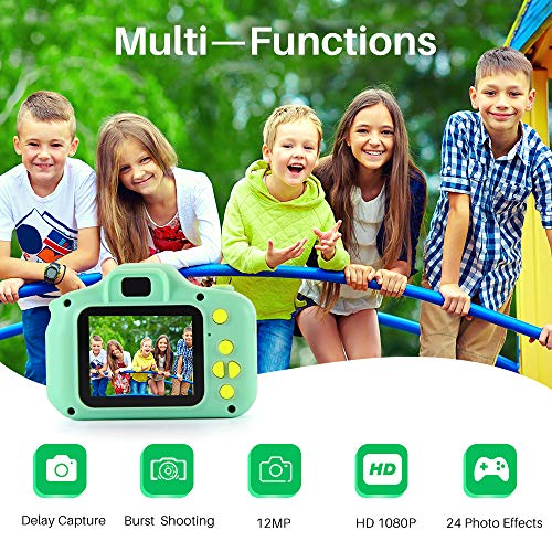 OMWay Best Christmas Birthday Gifts for Boys Kids, Kids Digital Camera, Toys for 4-12 Year Old Boys,12MP HD Camcorders(32GB SD Card Included).