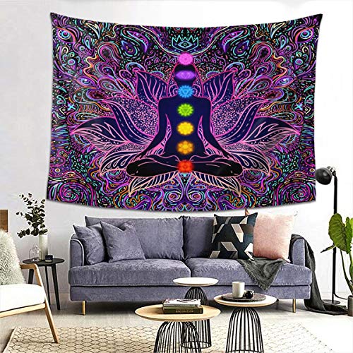 Bohemian Mandala Spiritual Tapestry 78.7" × 59.1"