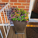 9pcs Artificial Flowers Outdoors, UV Resistant Plastic Flower Plants for Outdoor