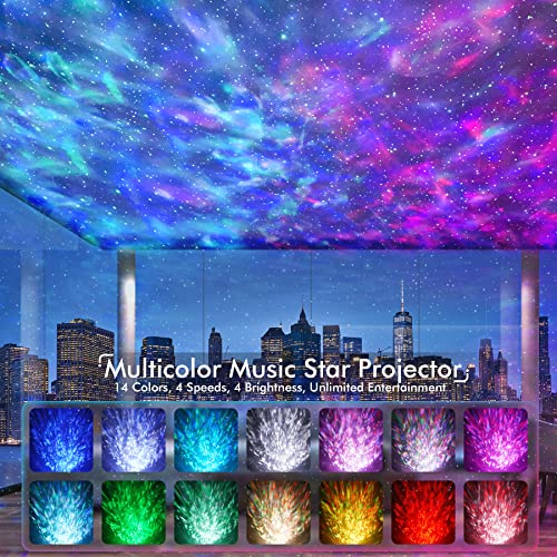 Galaxy Projector for Bedroom, Remote Control & White Noise Bluetooth Speaker