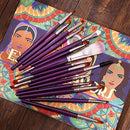 EXOTIC FLAVORS Eyeshadow Palette+15 PCS Eye Brushes Makeup Set 48 Colors