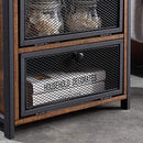 Modern Night Stand, End Side Table with Storage Space and Door