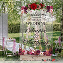 Roses Themed Wedding Sign - Wedding Welcome Sign