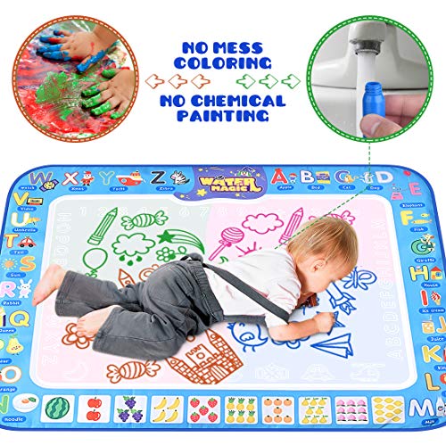 Magic Water Drawing Mat Toys, Large Size 37.7X 29.1 in