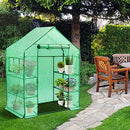 Small Walk in Greenhouse for Outdoors with PE Cover and Roll Up Door