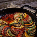 Cast Iron Round Skillet with Double Loop Handles Seasoned with 100% Kosher Certified