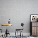 Fabric Peel and Stick Wallpaper Gray Faux Grasscloth Wallpaper Self-Adhesive Linen Wallpaper