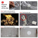 Lainin 3.5M/11.5FT 96SMD Curtain Light 16 LED Butterfly Strings 8 Mode