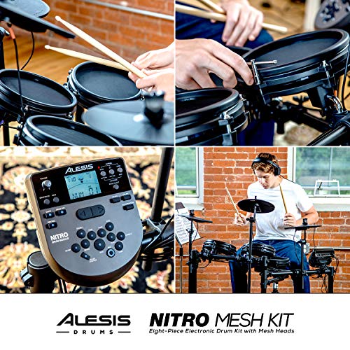 Electric Drum Set with USB MIDI Connectivity, Mesh Drum Pads, Kick Pedal