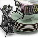 Sorbus Utensil Caddy — Use For Napkin, Cutlery, Plate Holder — Stackable Flatware