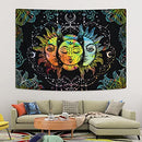 Sun and Moon Tapestry Burning Sun Tapestry Black Colorful Wall Tapestries