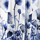 Lush Decor, Navy Zuri Flora Curtains Room Darkening Window Panel Set