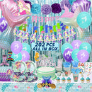 202 PCS Little Mermaid Party Decorations Mermaid Balloons for Girls Decorations