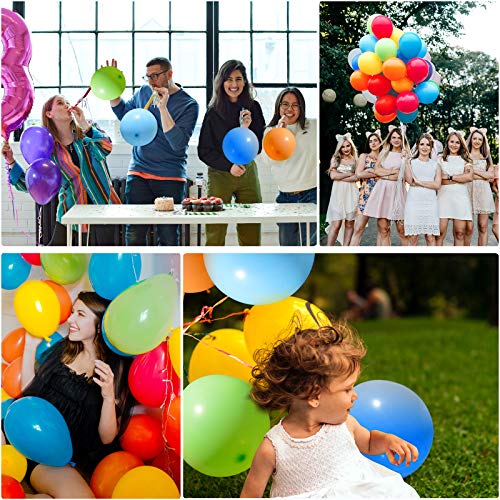 100 PCS Party Balloons, 12 Inches Premium Assorted Colorful Balloons, Bulk Pack