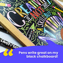 Metallic Chalk Markers (10 Pack) Liquid Chalk Pens - 6mm Reversible Bullet