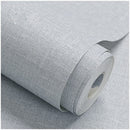 Fabric Peel and Stick Wallpaper Gray Faux Grasscloth Wallpaper Self-Adhesive Linen Wallpaper