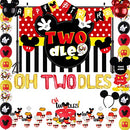 Mickey 2nd Birthday Party Supplies Decorations,  Birthday Cake Cupcake Topper,