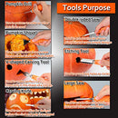 Halloween Pumpkin Carving Kit with 12pcs Stencils, 7 Pieces Pumpkin Carving Tools Set