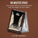 Slim Minimalist RFID Blocking Men Wallet - Men Wooden Credit Card Holder with Money Clip