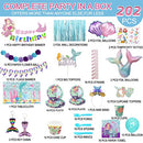 202 PCS Little Mermaid Party Decorations Mermaid Balloons for Girls Decorations
