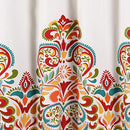 Clara Shower Curtain-Fabric Colorful Boho Paisley Damask Print Design, 72” x 72”,