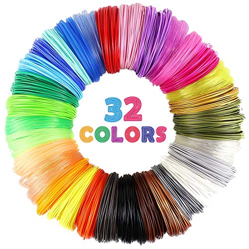 32 Colors 3D Pen PLA Filament Refills, Each Color 10 Feet, Total 320 feet