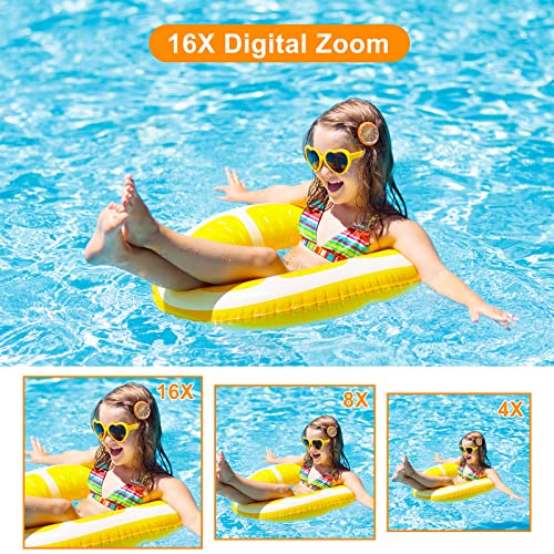 FHD 1080P Digital Camera for Kids Video Camera with 32GB SD Card 16X Digital Zoom