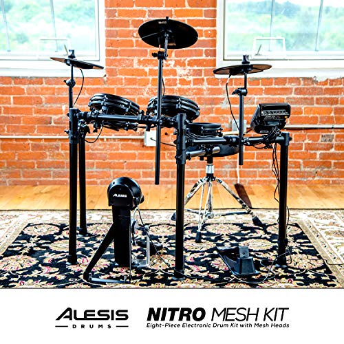 Electric Drum Set with USB MIDI Connectivity, Mesh Drum Pads, Kick Pedal