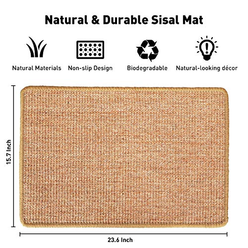 Cat Scratcher Mat, 23.6 X 15.7 Inch  Horizontal Cat Floor Scratching Pad Rug,