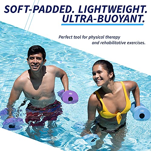 High-Density EVA-Foam Dumbbell Set - Soft Padded - Water Aerobics, Aqua Therapy