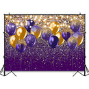 Purple and Gold Glitter Backdrop Gold Purple Balloon Party Decorations