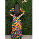 FANDEE Plus Size Maxi Dress for Women Casual Summer Sundress V-Neck